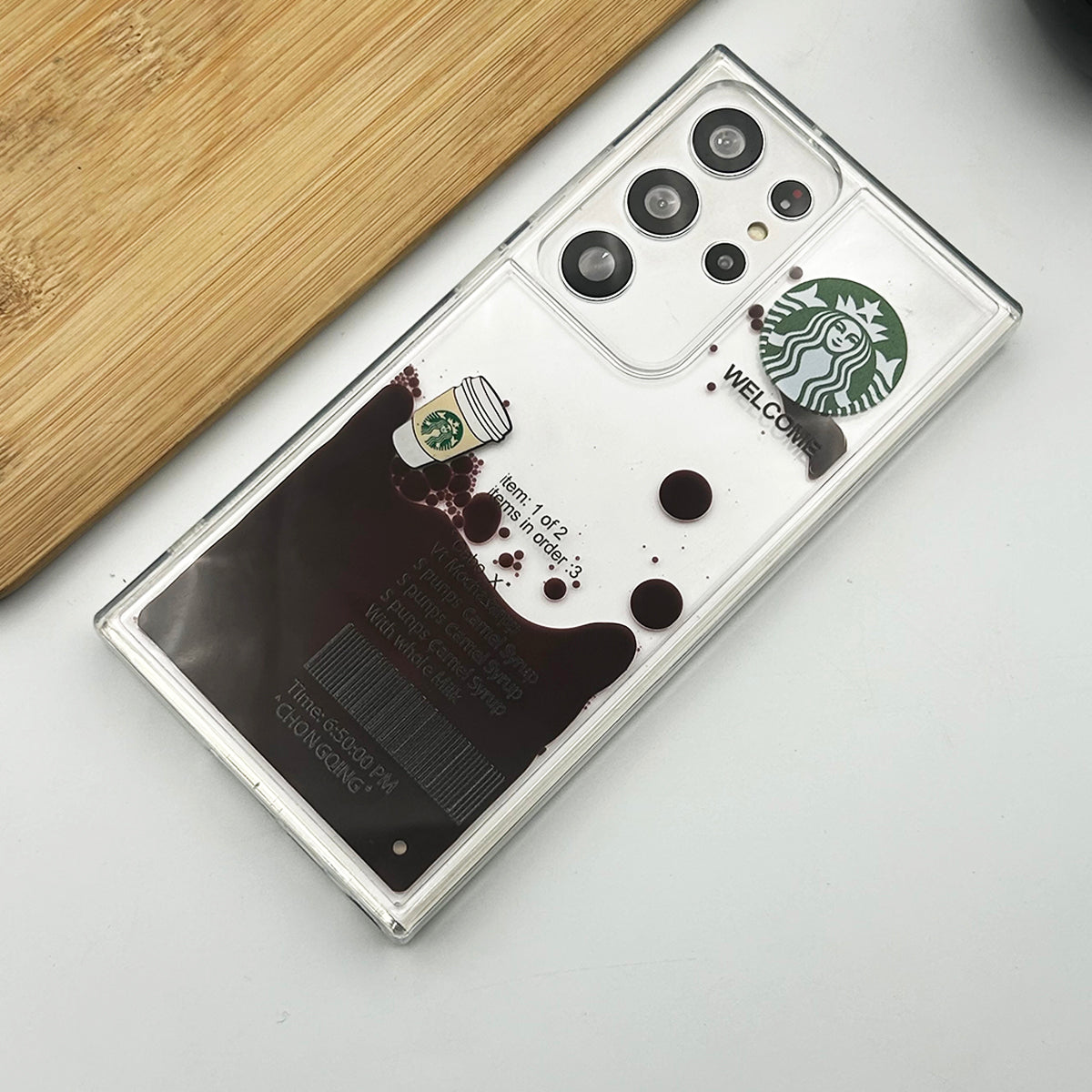 Samsung Galaxy S22 Ultra StarBucks Liquid Coffee Floating Cup Case Cov –  Season Made