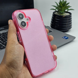 iPhone 16 Series Candy Color Glitter Anti Yellowing Case