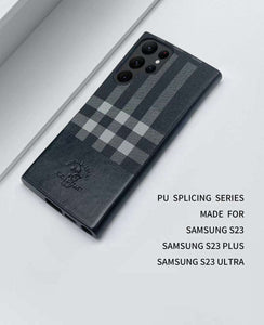 Samsung S23 Ultra Santa Barbara Polo PLAID Premium Leather Case Clearance Sale