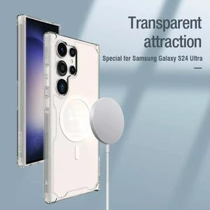 Samsung Galaxy S23 Ultra Cover Non Yellow Transparent Nillkin TPU PRO Magnetic Case