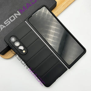 Samsung Galaxy Z Fold 4 Matte Finish Horizontal Stripe Design Case Cover Clearance Sale