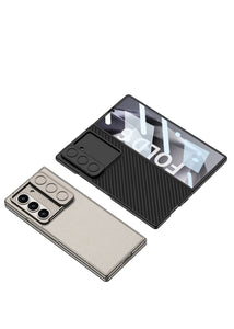 Samsung Galaxy Z Fold 6 Leather Cover With Camera Protective Shetter