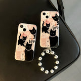 iPhone Dreamy World Cute Kitty In Paris Case With Strap Holder