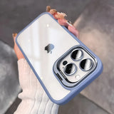 iPhone 15 Series Metal Stand Hybrid Non-Yellowing Case with Camera Protection Rings Clearance Sale