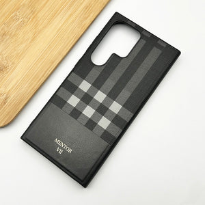 Samsung Galaxy S24 Ultra Chequered Leather Luxury Case Clearance Sale