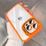 iPhone 15 Series Metal Stand Hybrid Non-Yellowing Case with Camera Protection Rings Clearance Sale