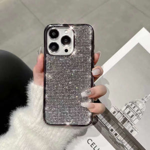 iPhone Luxury Glitter Rhinestone Diamond Side Silicone Case Cover