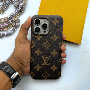 iPhone Luxury Brand Pattern PU Leather Case Cover