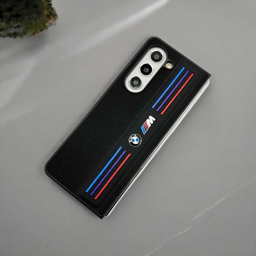 Samsung Galaxy Z Fold 5 M Performance Logo Three Stripe Pattern Case Cover