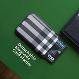 Samsung Galaxy S24 Ultra Checks Leather Case With Detachable Magnetic Magsafe Card Holder Clearance Sale