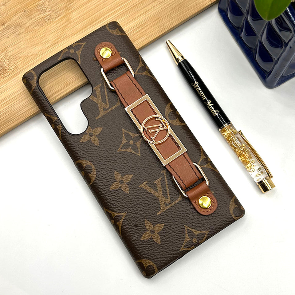 Samsung Galaxy S25 Ultra Luxury Brand Strap Belt Holder Case