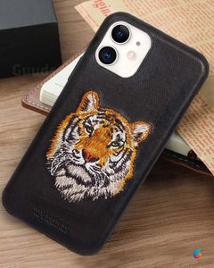 iPhone Luxury Santa Barbara Leather Savana Tiger Case Clearance Sale