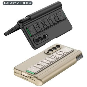 Samsung Galaxy Z Fold 4 Kicktand Wristband Case Pen Holder & Front Screen Guard Clearance Sale