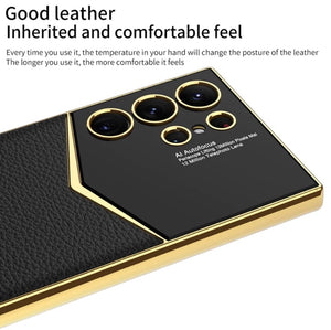 Samsung Galaxy S23 Ultra Luxury Electroplated Leather Case Cover Clearance Sale