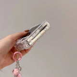 Samsung Galaxy Z Flip 5 Pink Butterfly With Pearl Holder Case