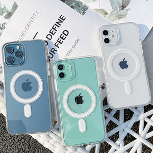 iPhone Transparent Magsafe Magnetic Case Cover Clearance Sale