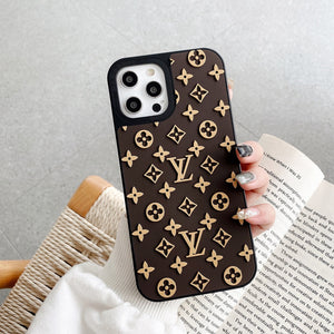 iPhone 15 Series Luxury Brand 3D Pattern Silicone Case Cover