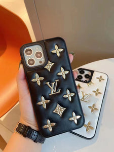 iPhone Luxury Brand Puffer Leather Phone Case Cover Clearance Sale