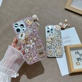 iPhone 15 Perfume Floral Diamond Shimmer Case Cover Clearance Sale