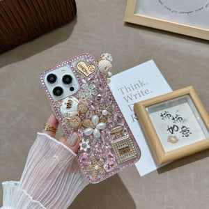 iPhone 15 Perfume Floral Diamond Shimmer Case Cover Clearance Sale