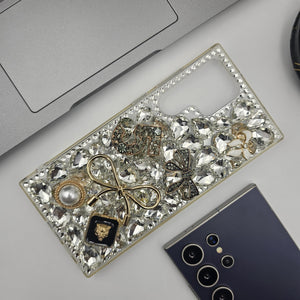 Samsung Galaxy S23 Ultra Bow Knot Rhinestone Diamond Case