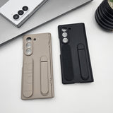 Samsung Galaxy Z Fold 6 Silicone Strap Kickstand Case With Front Screen Protector