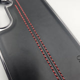 Samsung Galaxy S23 FE Centre Stitched Leather Case Inside Velvet