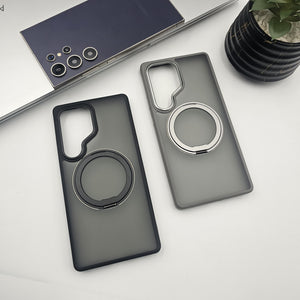 Samsung Galaxy S25 Ultra Smoke Rotating Metal Ring Stand Case