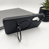 Samsung Galaxy S25 Carbon Fibre With Magnetic Magsafe Ring Stand Case