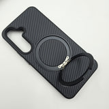 Samsung Galaxy S25 Carbon Fibre With Magnetic Magsafe Ring Stand Case