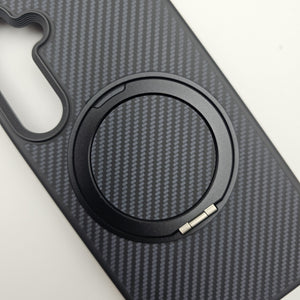 Samsung Galaxy S24 Carbon Fibre Magnetic Magsafe Ring Stand Case