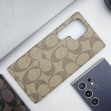 Samsung Galaxy S25 Ultra Luxury Brand Pattern CC PU Leather Case Cover