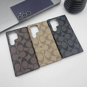 Samsung Galaxy S25 Ultra Luxury Brand Pattern CC PU Leather Case Cover