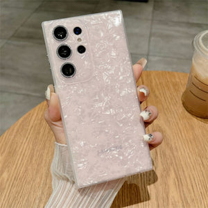 Samsung Galaxy S25 Ultra Glitter Shell Marble Pattern Case