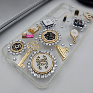 Samsung Galaxy S25 CC Make Up Diamond TPU Transparent Case Cover