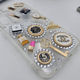 Samsung Galaxy S24 CC Make Up Diamond TPU Transparent Case Cover