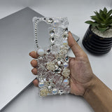 Samsung Galaxy Z Fold 6 Rose Floral Rhinestone Diamond Case