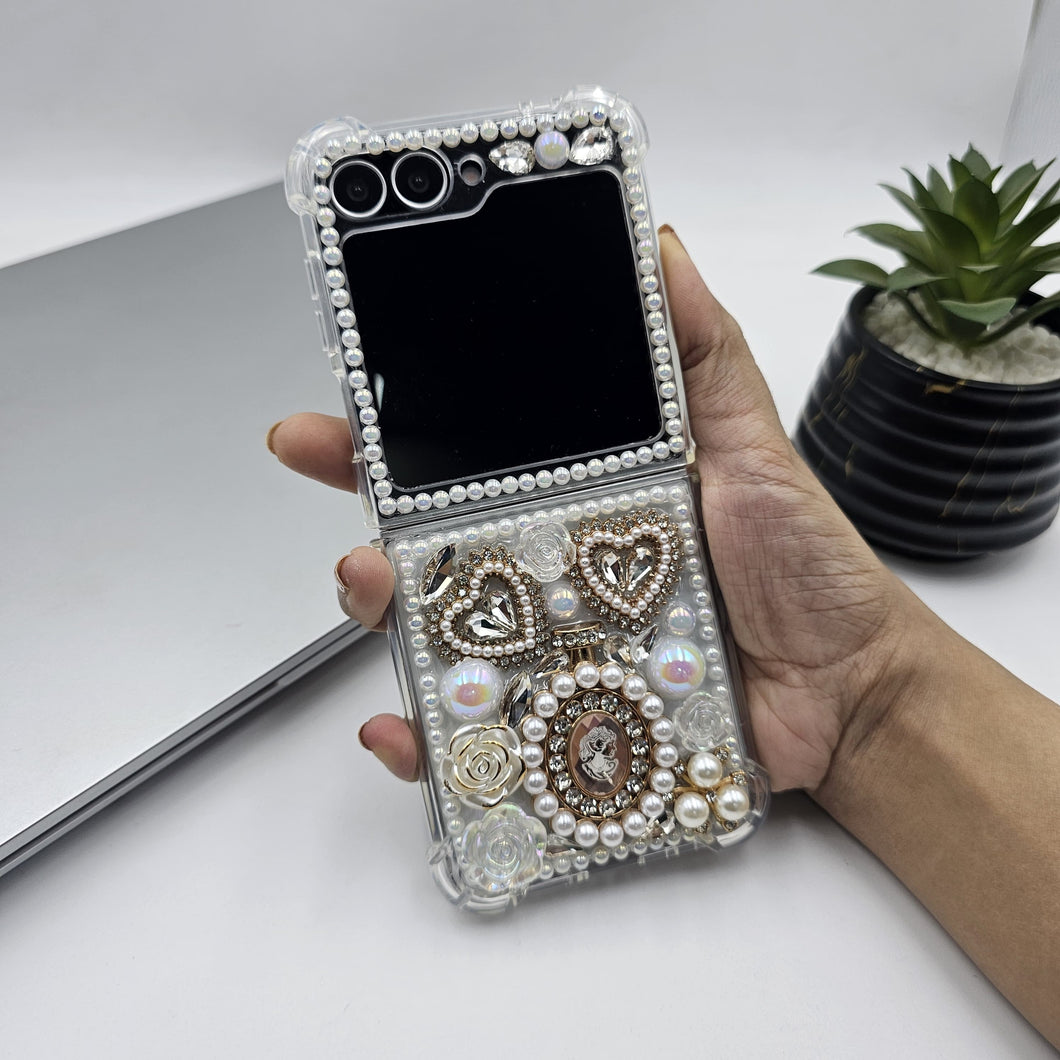 Samsung Galaxy Z Flip 6 Queen Perfume Bottle Rhinestone Diamond Case