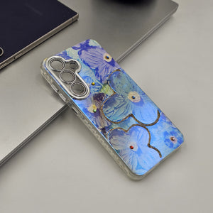 Samsung Galaxy S25 3D Floral Painting Shimmer Case