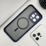 iPhone 16 Series Frost Translucent Magnetic Magsafe Case Metal Camera Bump