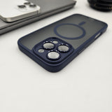 iPhone 16 Series Frost Translucent Magnetic Magsafe Case Metal Camera Bump