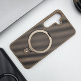 Samsung Galaxy S25 Plus Carbon Fibre With Magnetic Magsafe Ring Stand Case