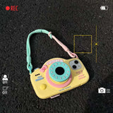 iPhone 15 Series 3D Retro Camera Silicone Case Cover With Sling Yellow