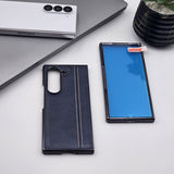 Samsung Galaxy Z Fold 6 Stitched Leather Case Front Screen Protector