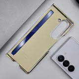 Samsung Galaxy Z Fold 6 Stitched Leather Case Front Screen Protector