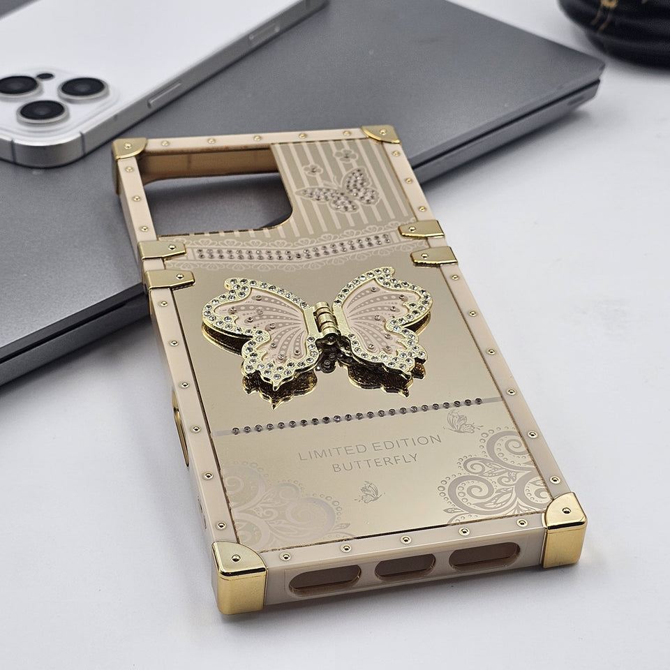 iPhone Butterfly Diamond Shimmer Design Trunk Case