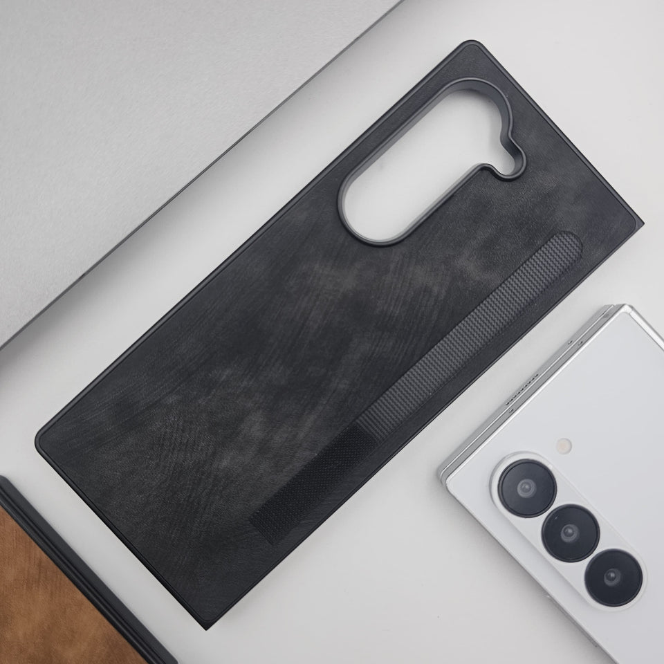 Samsung Galaxy Z Fold 6 Texture Leather Case Minimalistic Design