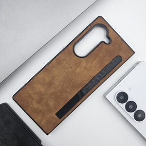 Samsung Galaxy Z Fold 6 Texture Leather Case Minimalistic Design