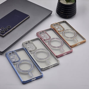 Samsung Galaxy S24 Luxury Side Diamond Shimmer Magsafe Case