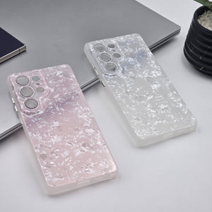 Samsung Galaxy S25 Ultra Glitter Shell Marble Pattern Case